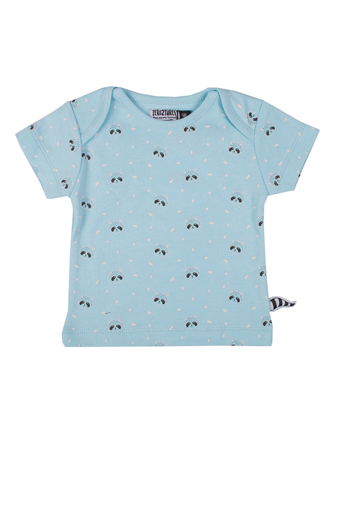Draaien uitdrukken bedrijf Zero2three baby T-shirt met wasberen blauw | wehkamp