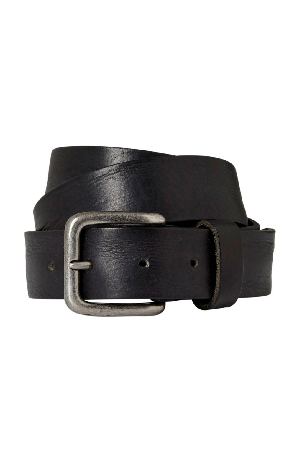Cowboysbag Cowboysbelt leren riem zwart, Zwart