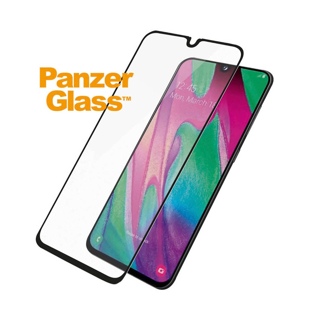 PanzerGlass screenprotector Samsung Galaxy A40, Transparant/zwart