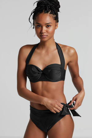 halter beugeltop zwart