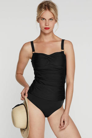 corrigerende tankini bikinitop zwart