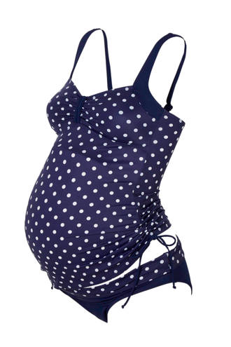 positie tankini met stippen blauw