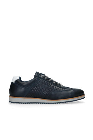 leren sneakers donkerblauw