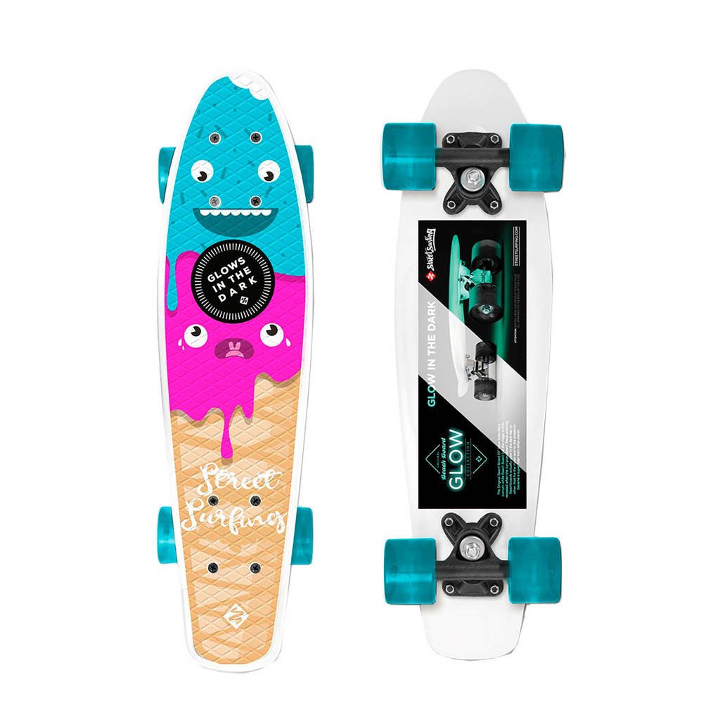 StreetSurfing Glow Board Icecream, Blauw/roze/beige