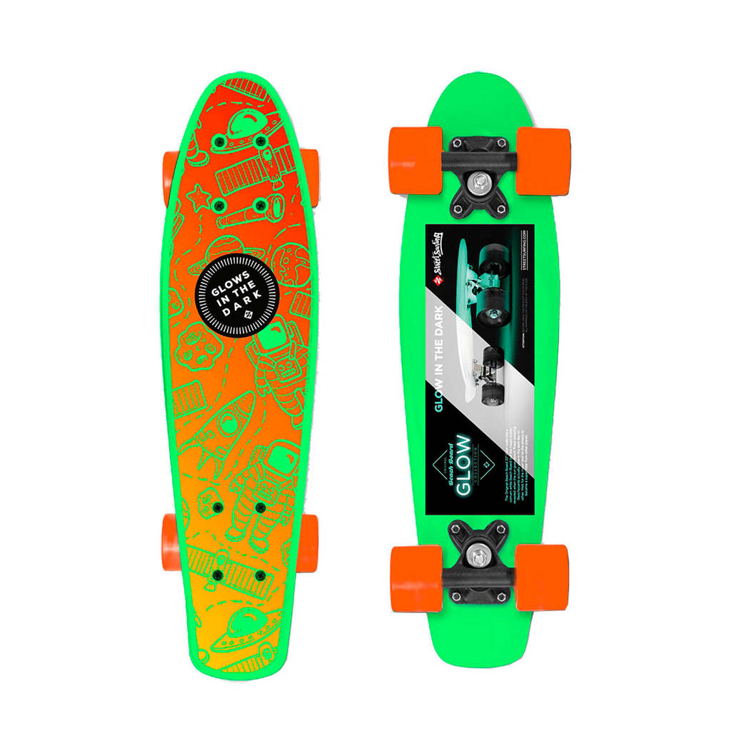 StreetSurfing Glow Board Space, Groen/oranje