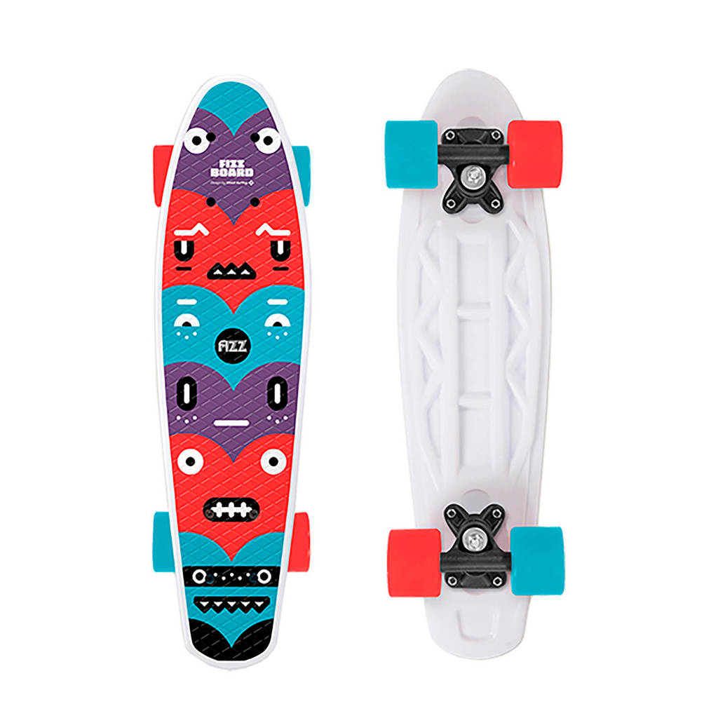Street Surfing  Fizz Fun Board Dudies 60cm, Rood/paars/blauw/wit