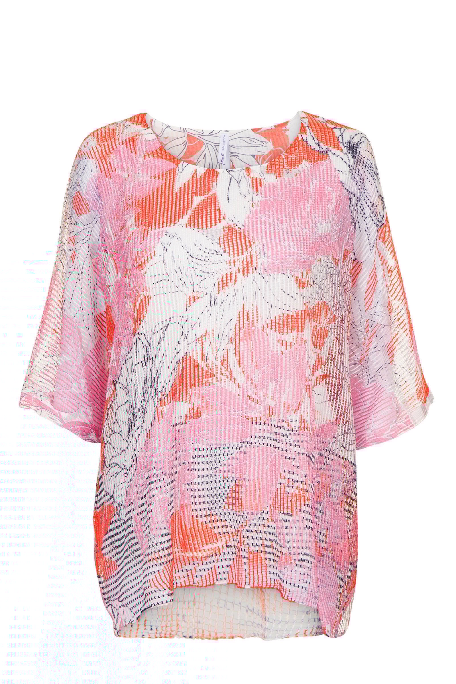 Miss Etam Regulier top met opengewerkt detail en all over Miss Etam Regulier trui met opengewerkt patroon koraal | wehkamp