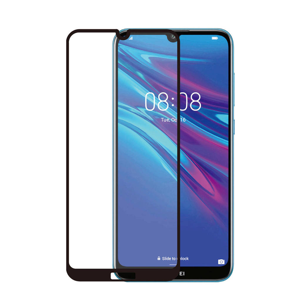 Azuri Huawei Y6 2019 screenprotector, Transparant, zwart