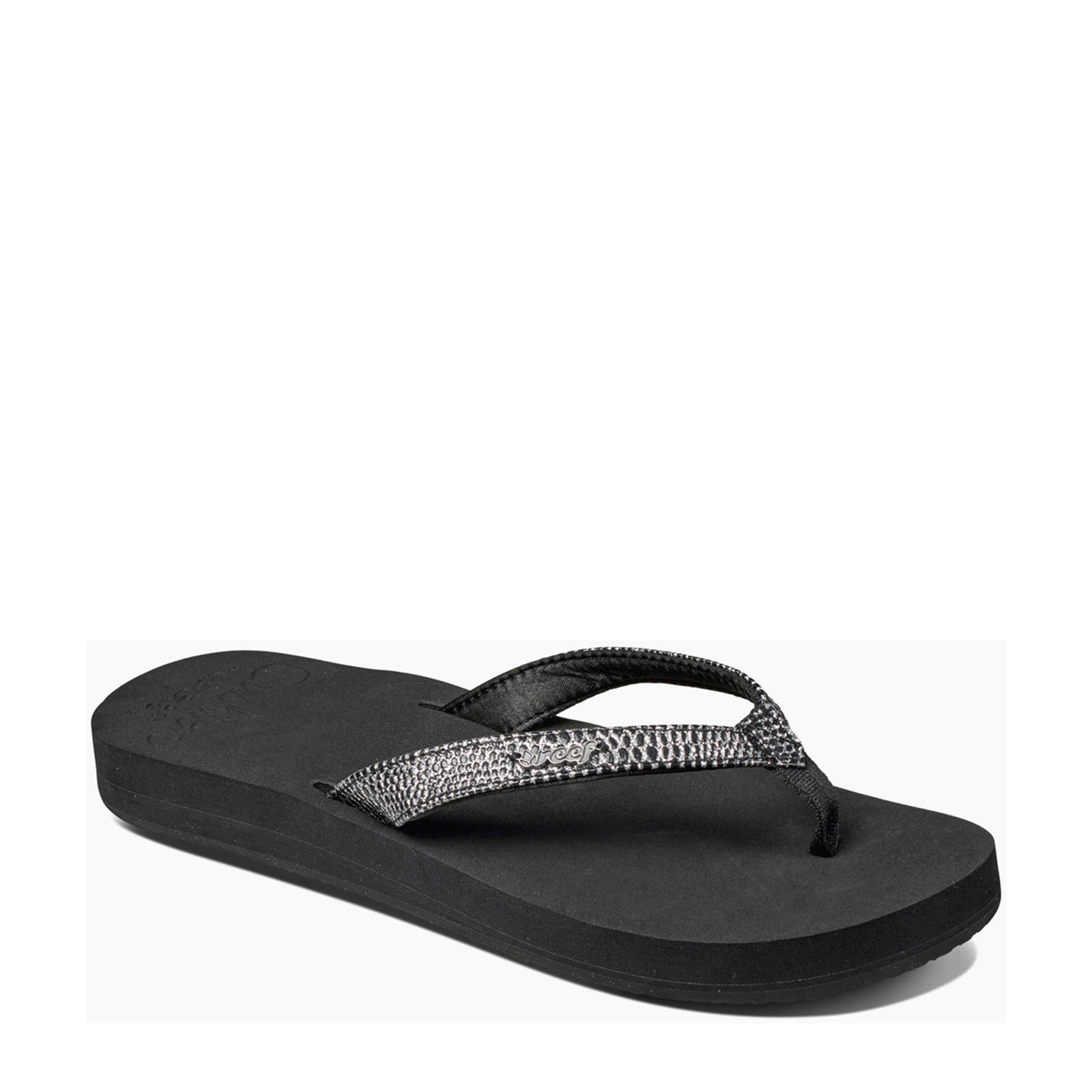 zwarte reef slippers star cushion sassy