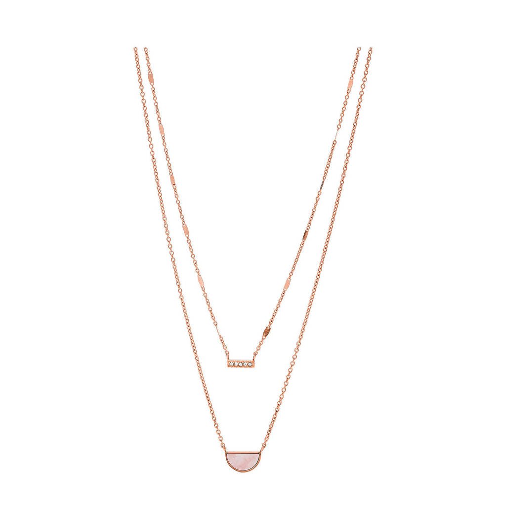 Fossil Vintage Iconic Dames Collier JF03135791, Rosé