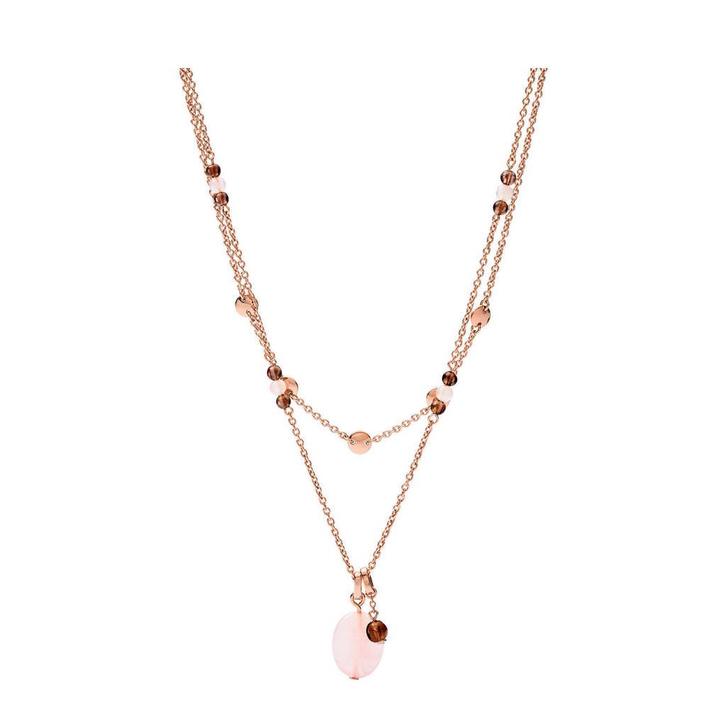 Fossil Classics Dames Collier JF03150791, Rosé