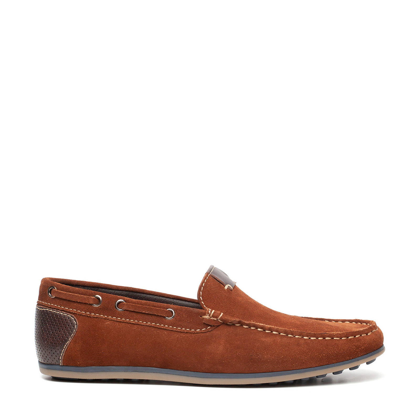 Scapino TwoDay suède mocassins cognac | wehkamp