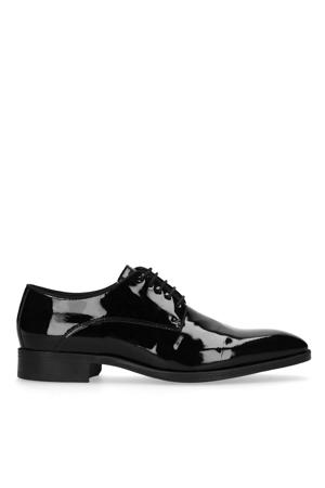 leren veterschoenen zwart