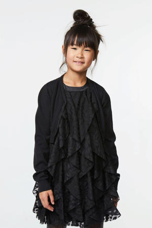 vest met glitters zwart