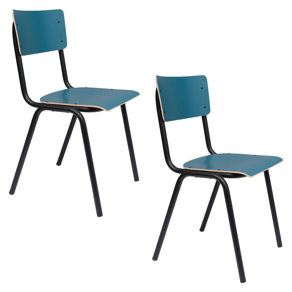 Zuiver Back to School Matte eetkamerstoel (set van 4)