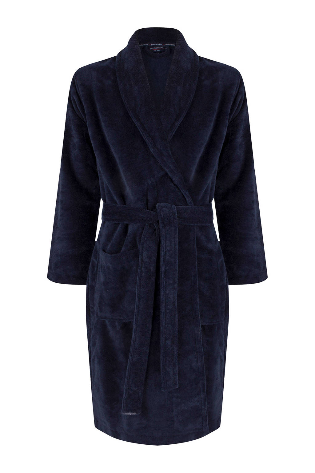 Pastunette for men velours badjas donkerblauw, Marine