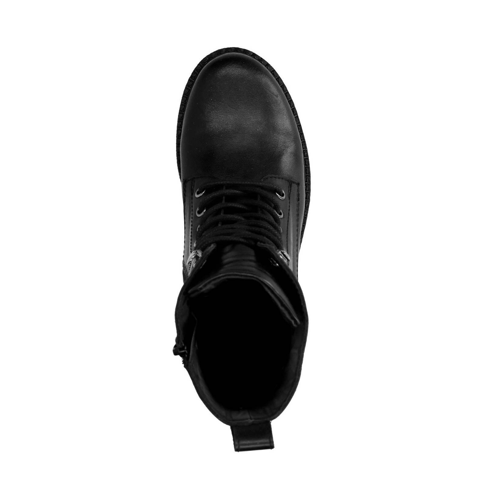Manfield leren veterboots zwart | wehkamp