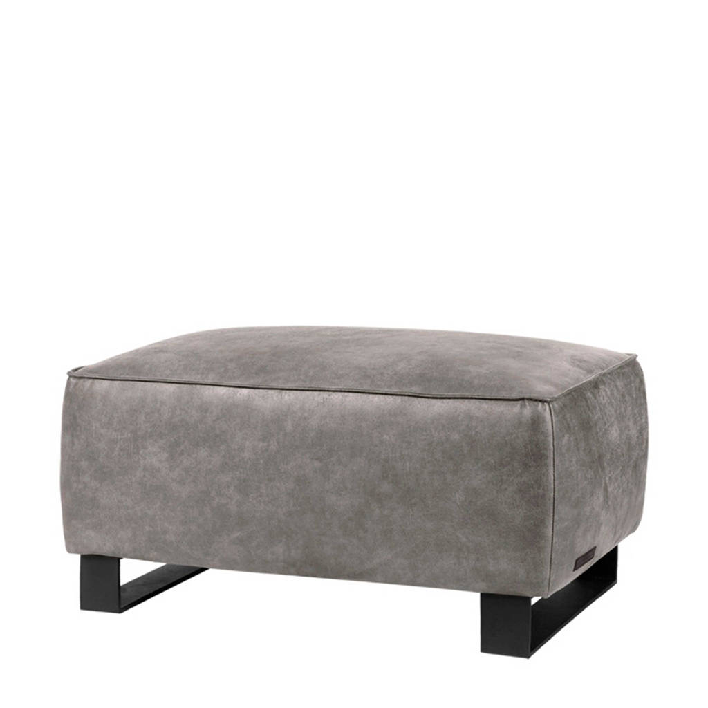 Riverdale eco-leren hocker Bold, Grijs