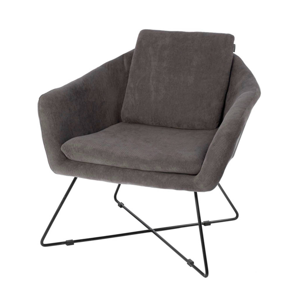 Riverdale fauteuil Ridge ribstof, Antraciet