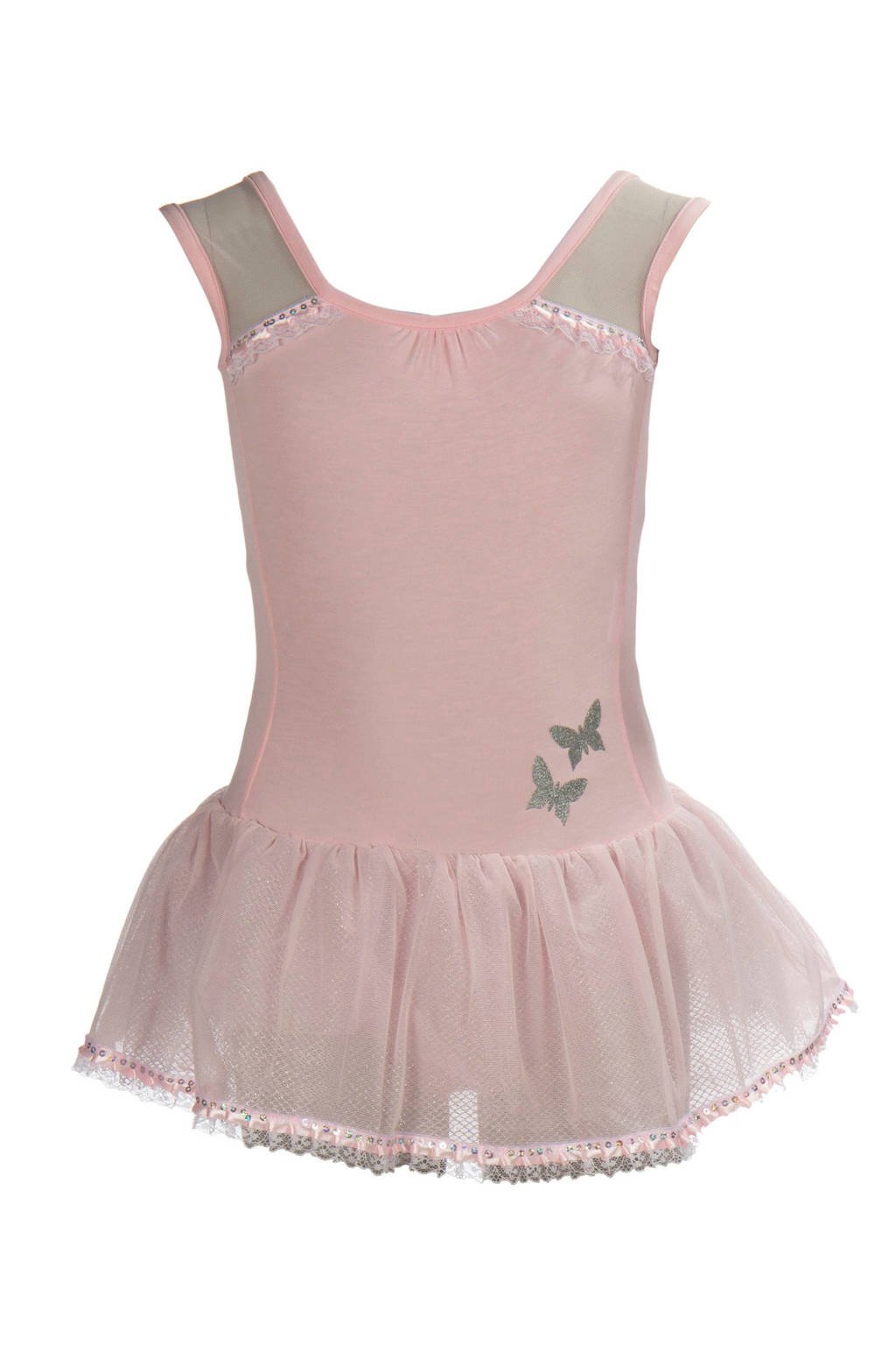 Papillon balletpakje met tule rokje roze, Roze