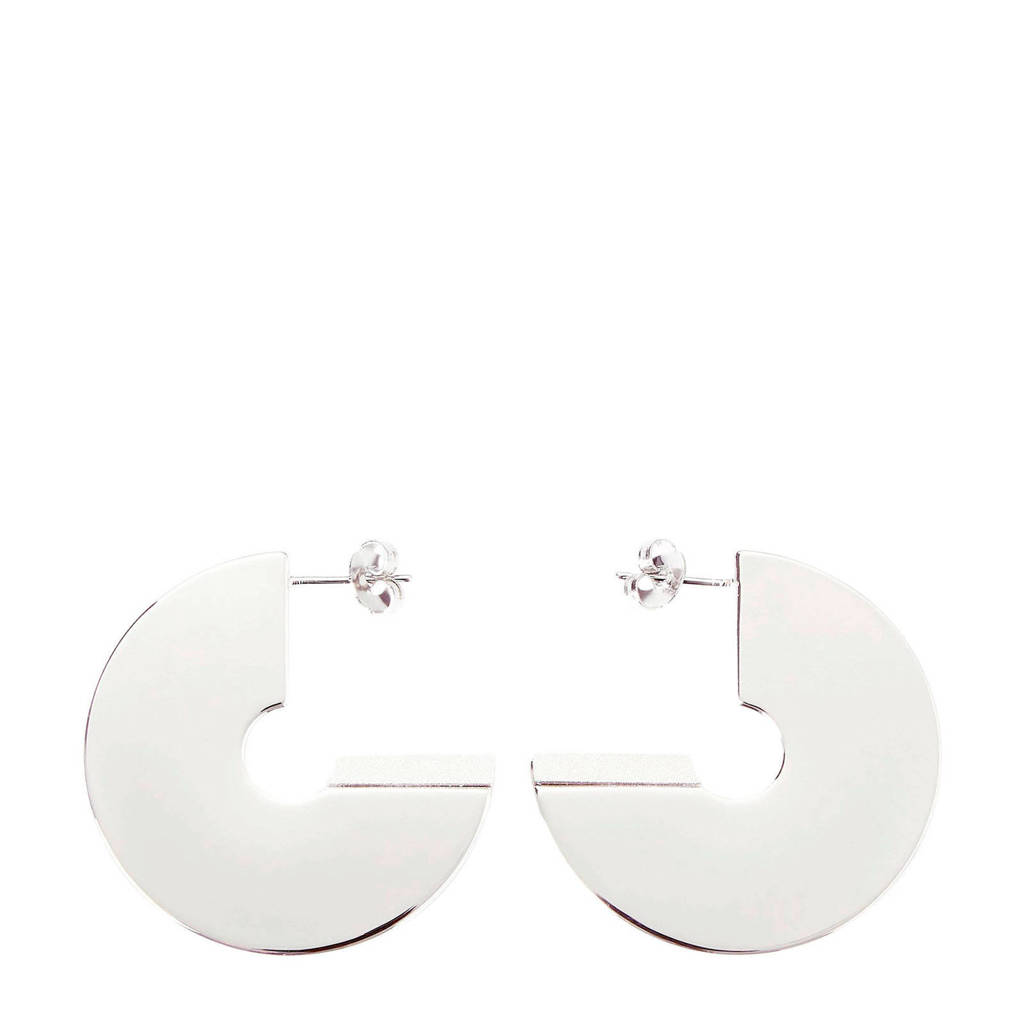 P D Paola Sterling Zilveren Essentials oorbellen AR02-045-U, Zilverkleurig