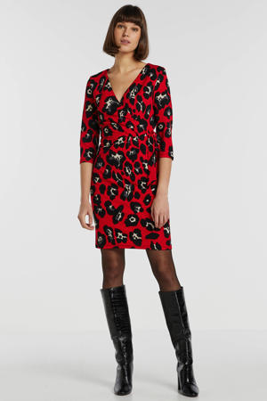 wikkeljurk met panterprint rood