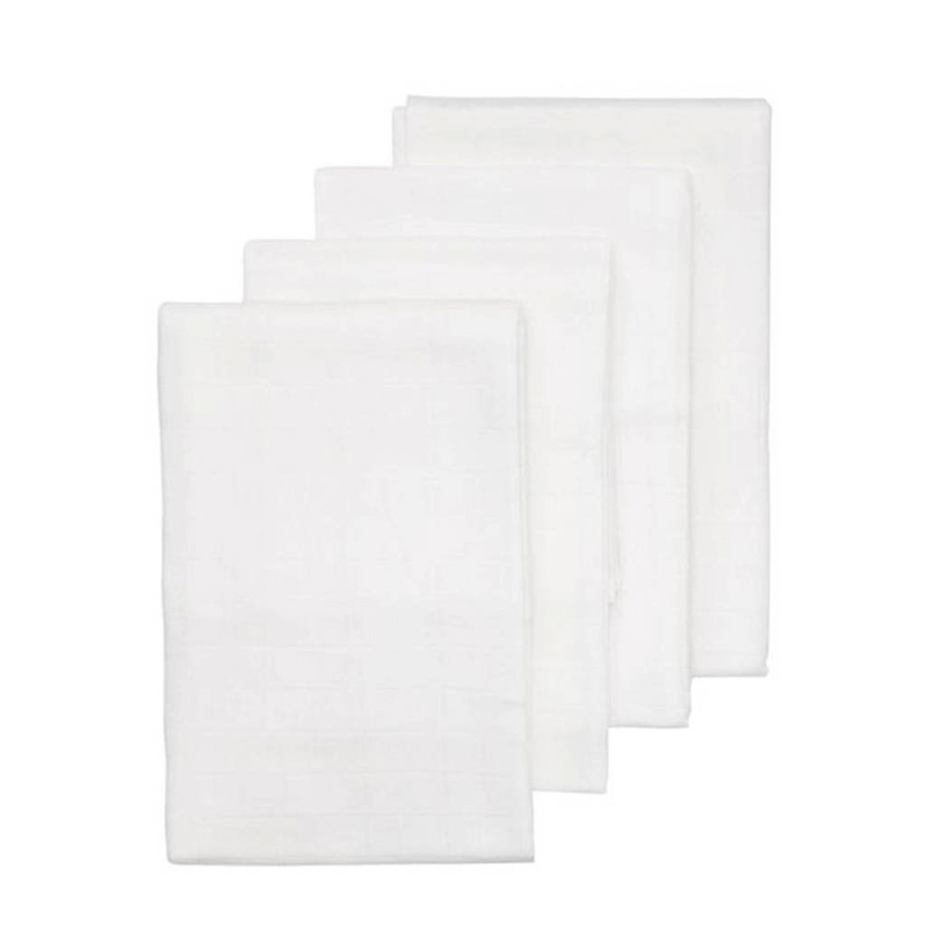HEMA hydrofiele doeken wit - set van 4, Wit