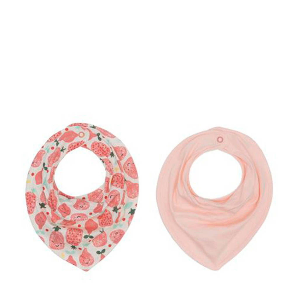 HEMA bandana slab roze/print - set van 2, Roze