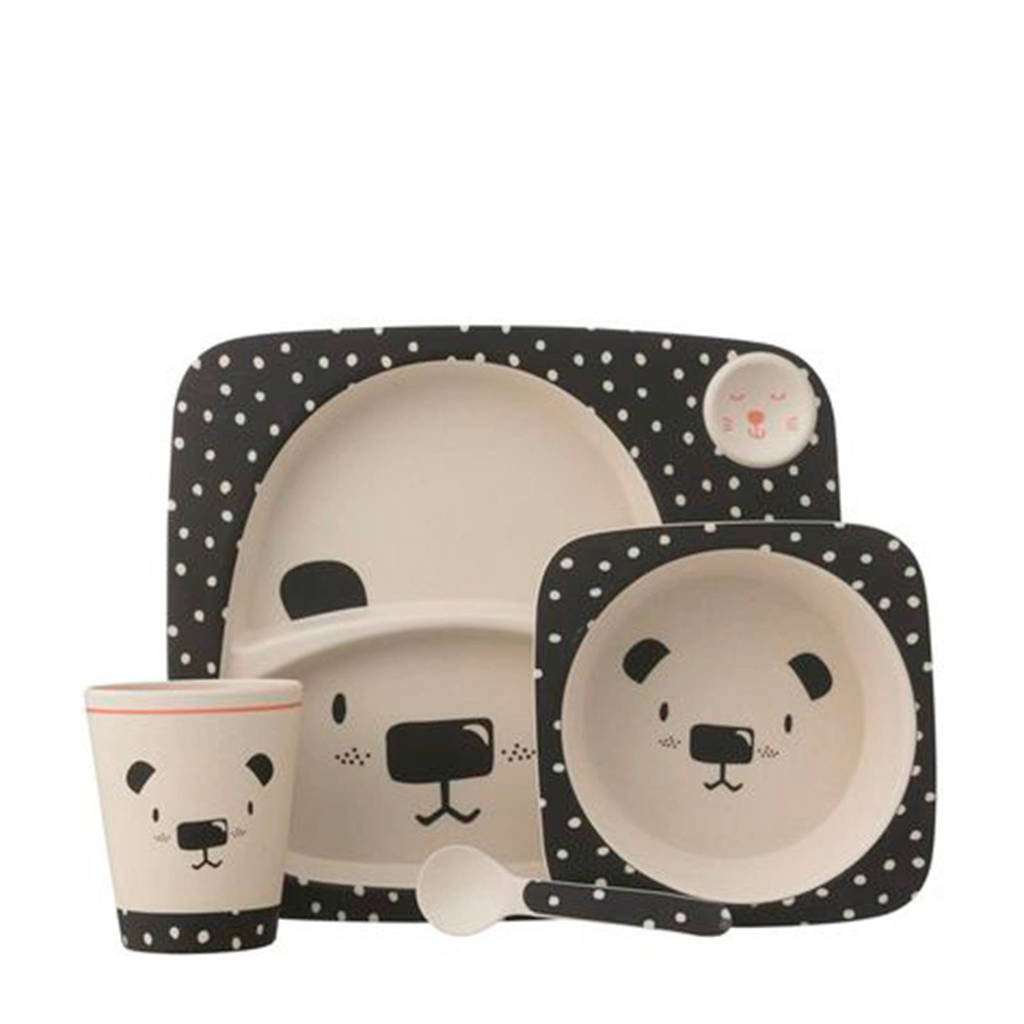 HEMA babyservies bamboe, Zwart