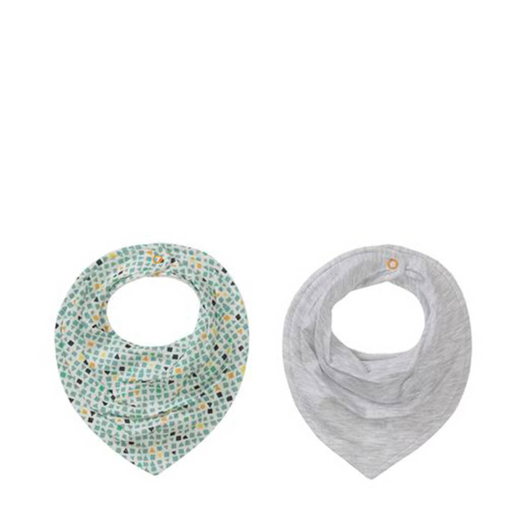 HEMA bandana slab grijs/groen - set van 2, Grijs/groen