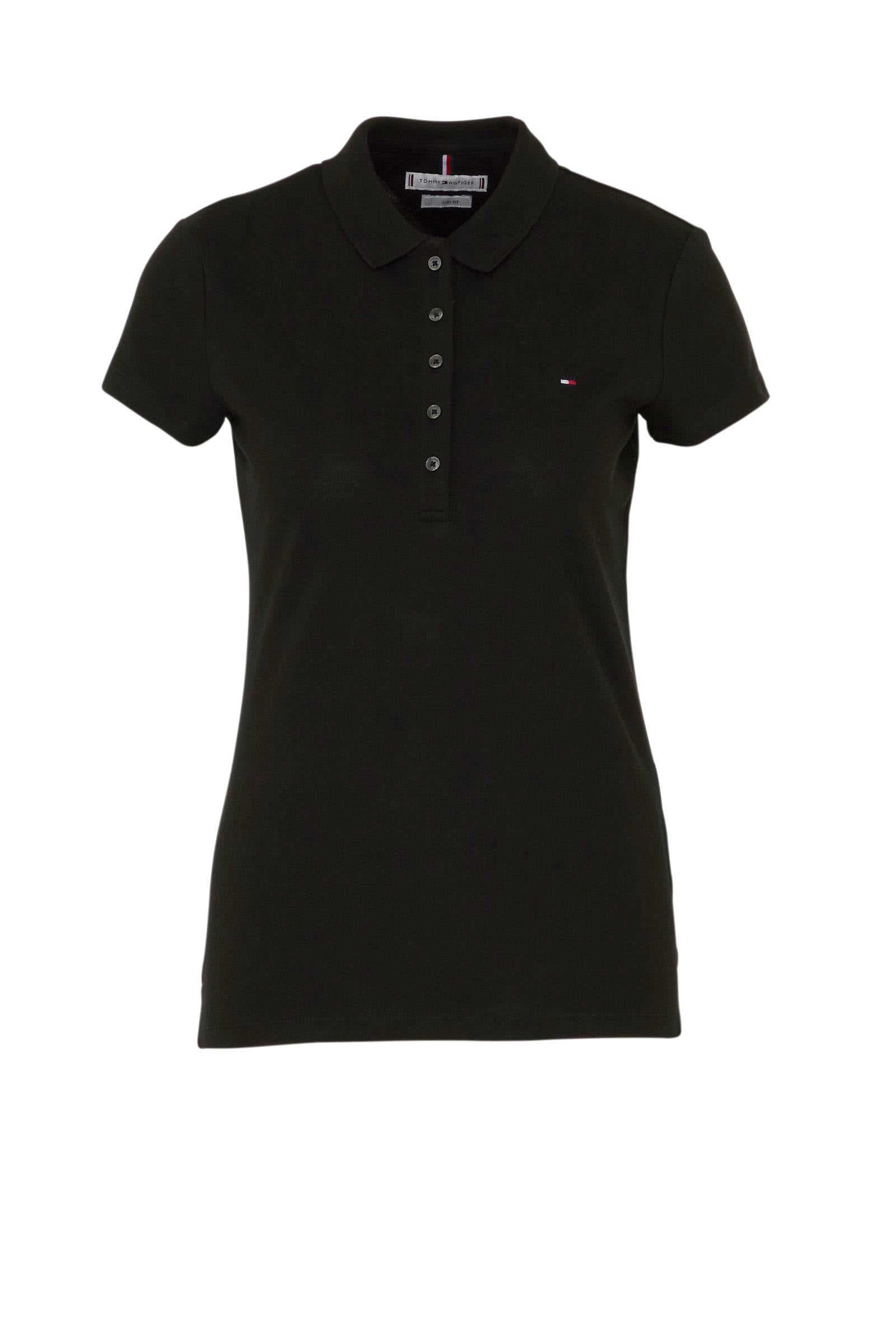 Tommy Hilfiger polo zwart | wehkamp