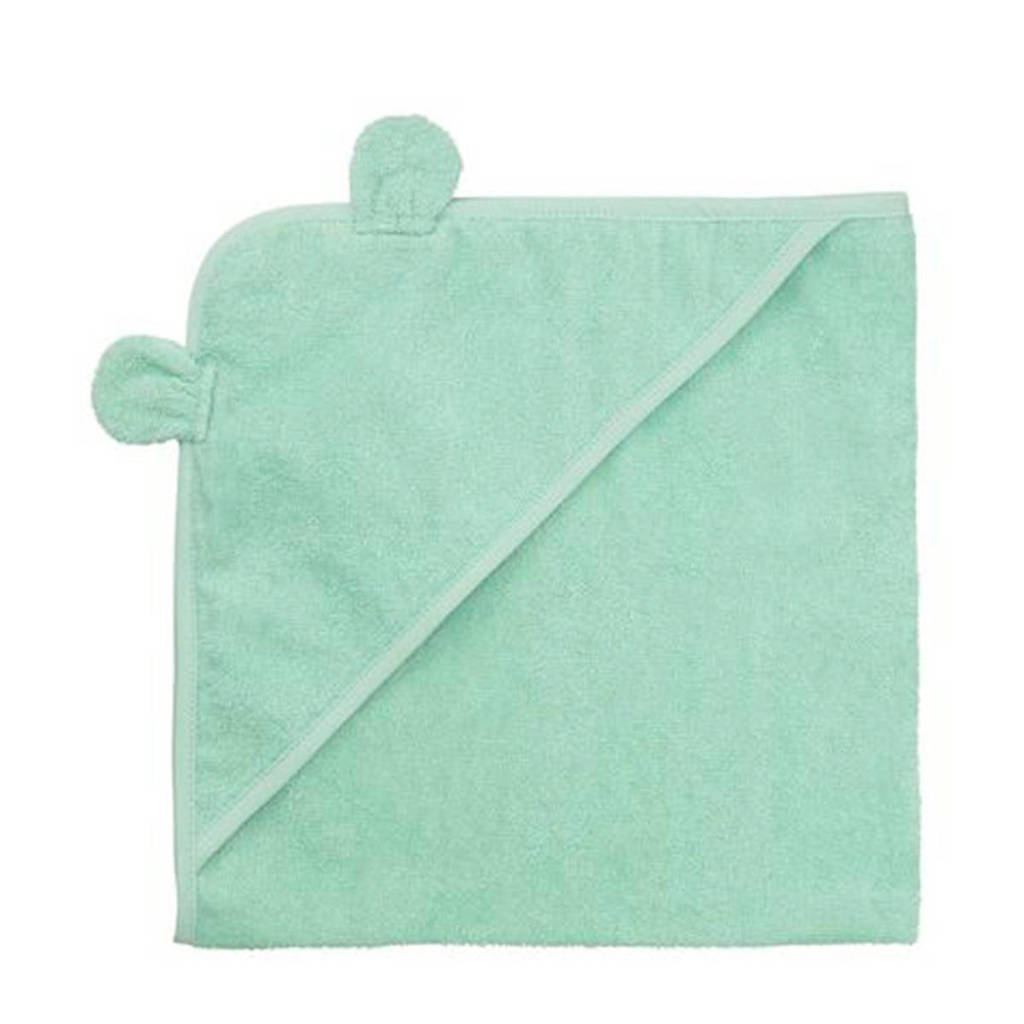 HEMA badstof badcape 70x70 cm groen, Mintgroen