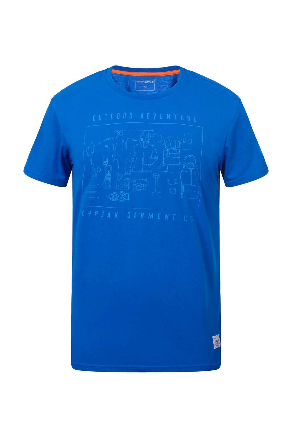 Icepeak outdoor T-shirt Shawn blauw, Royal blue