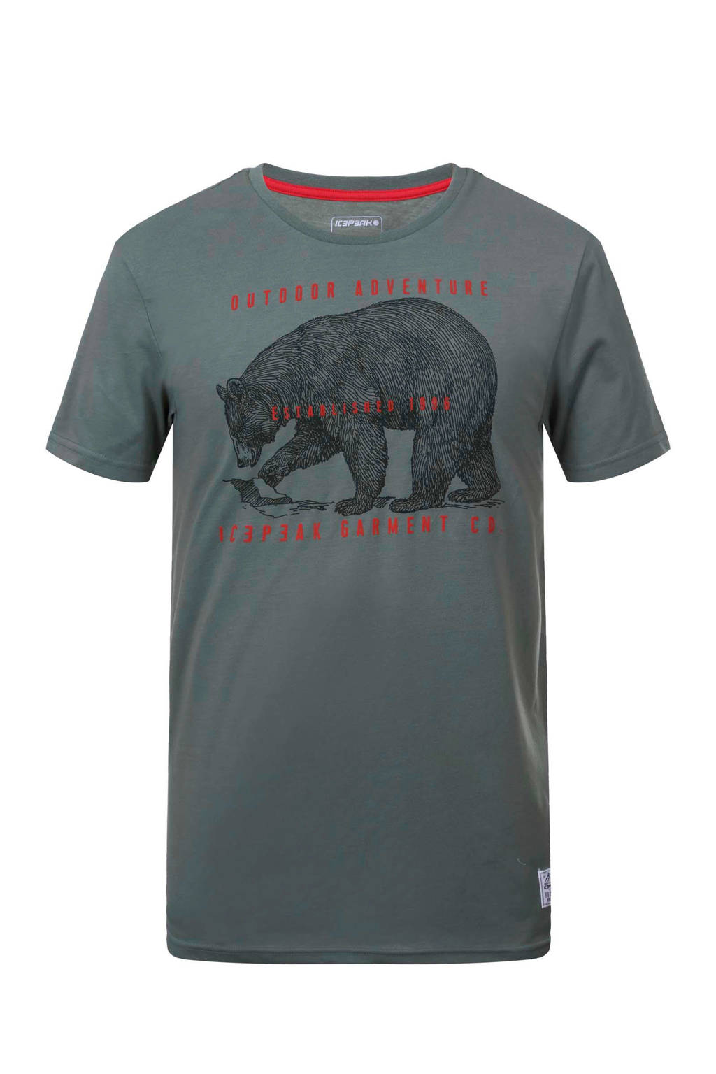 Icepeak outdoor T-shirt Silas grijs, Olive