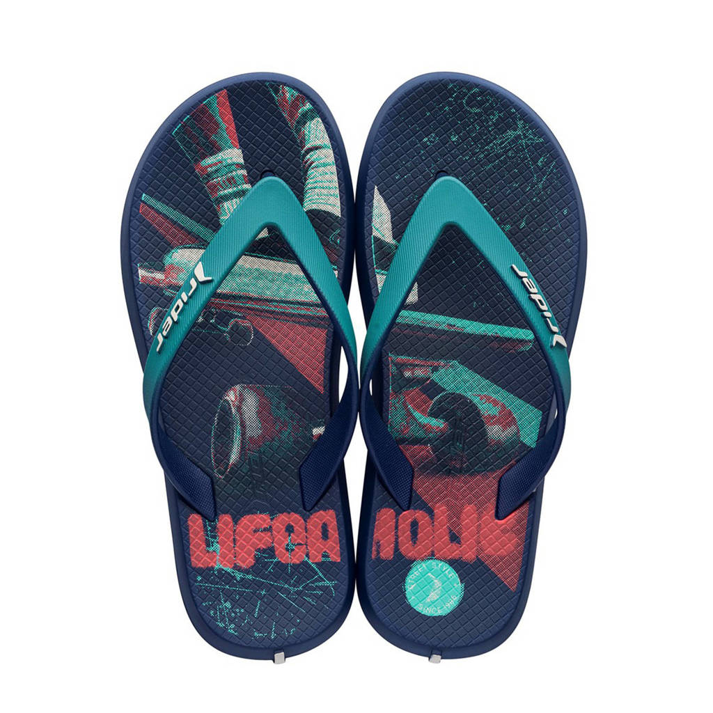Rider Energy teenslippers blauw/rood, Blauw/rood
