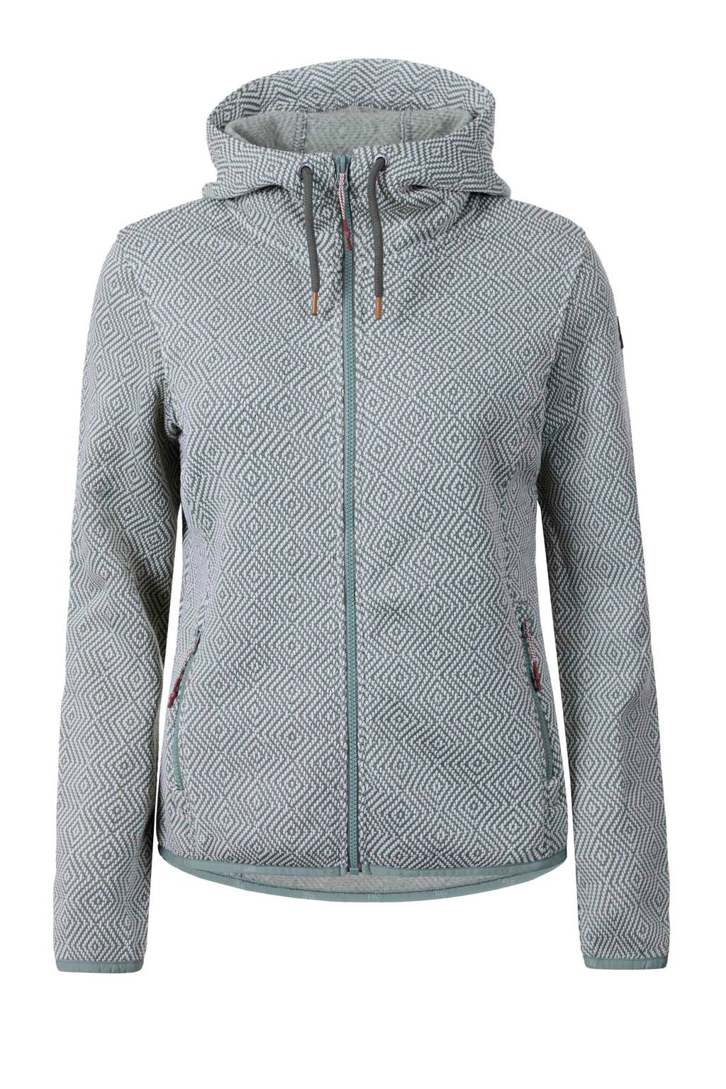 Icepeak outdoor fleecevest Lotte olijfgroen/wit, Olijfgroen/wit