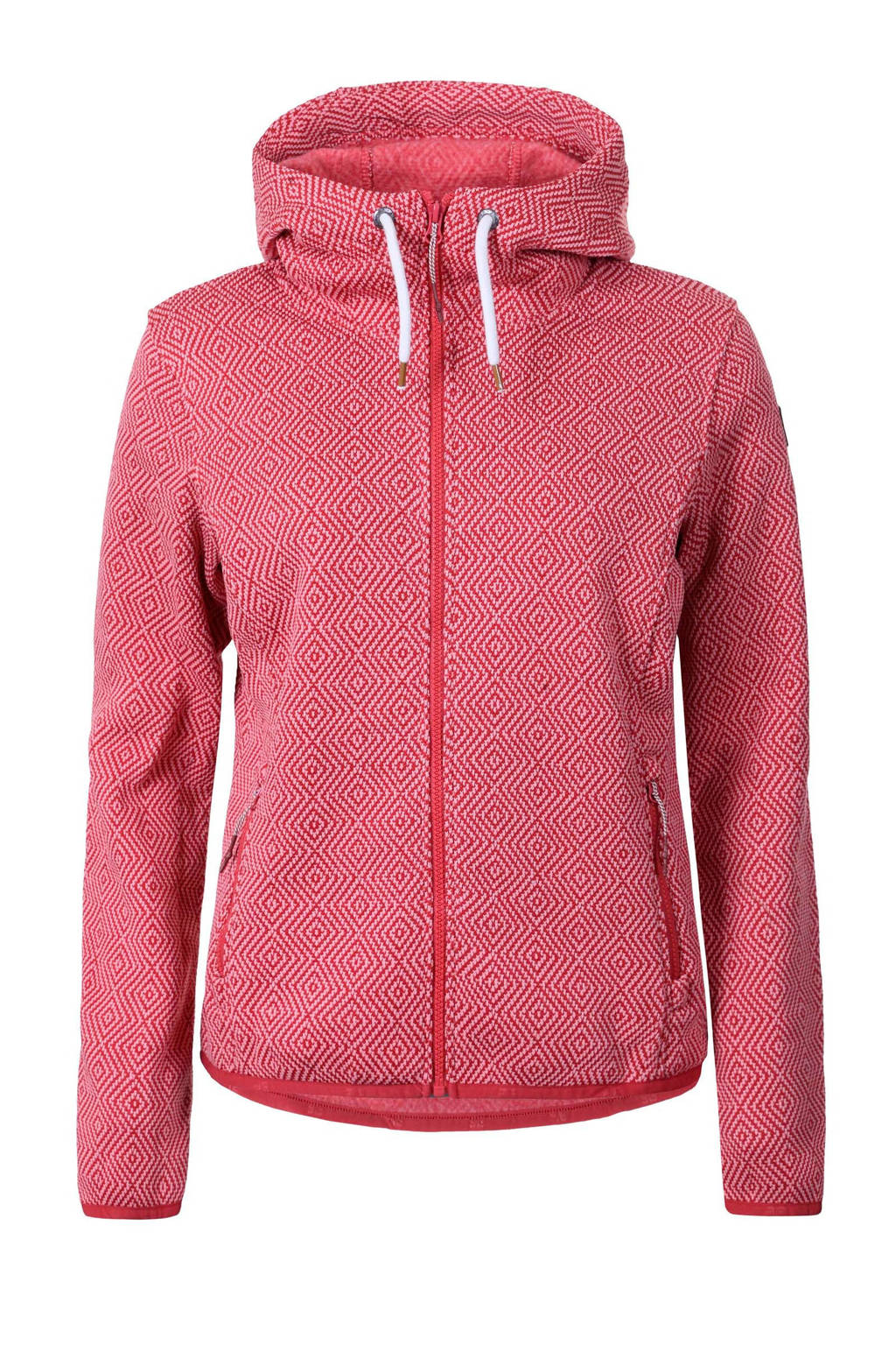 Icepeak outdoor fleecevest Lotte rood/wit, Rood/wit