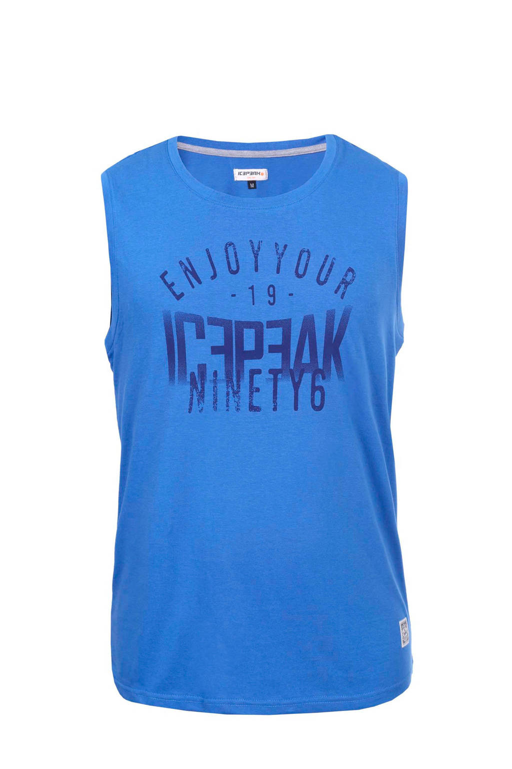 Icepeak outdoor singlet met tekst kobaltblauw, Kobaltblauw