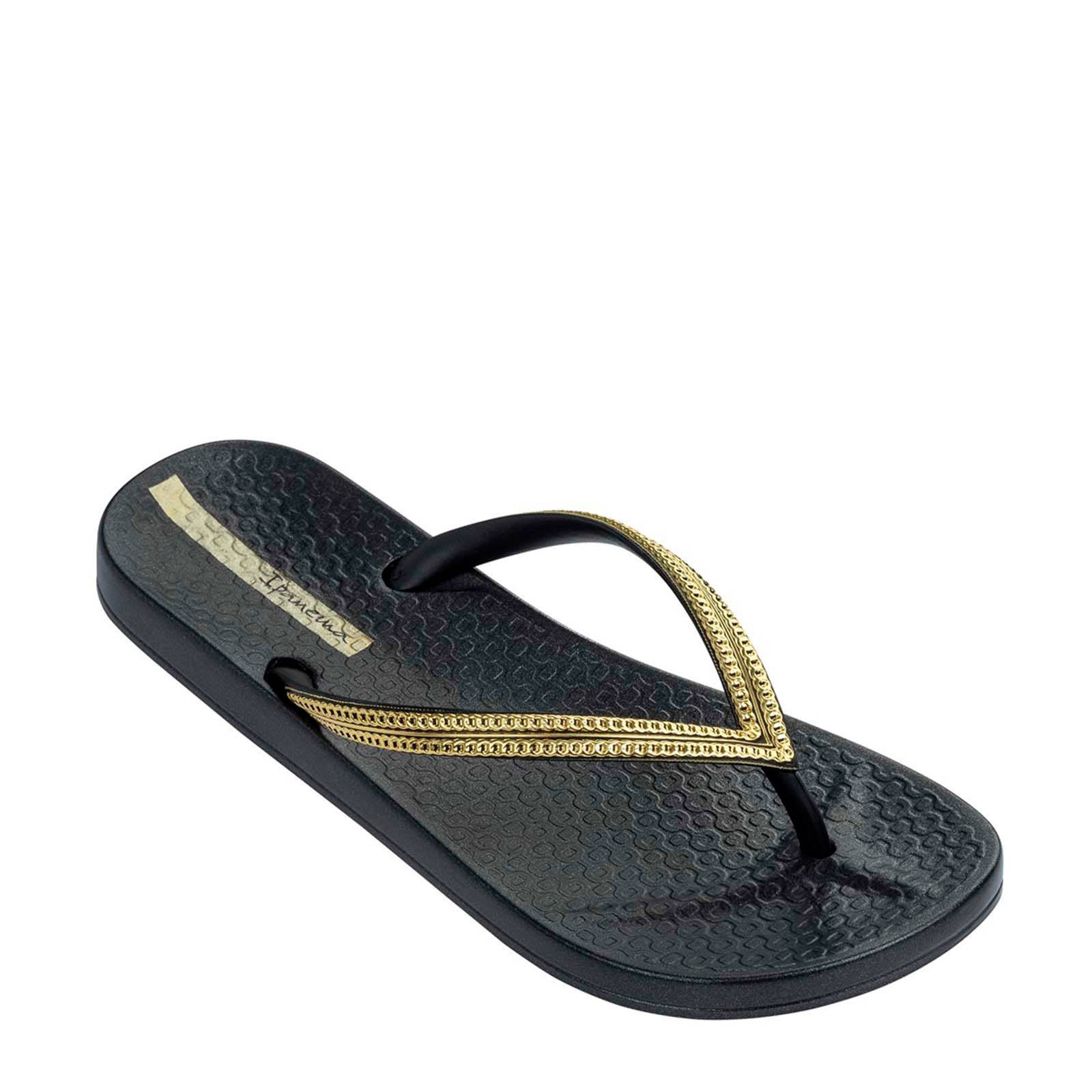 Ipanema Anatomic Mesh teenslippers zwart/goud | wehkamp