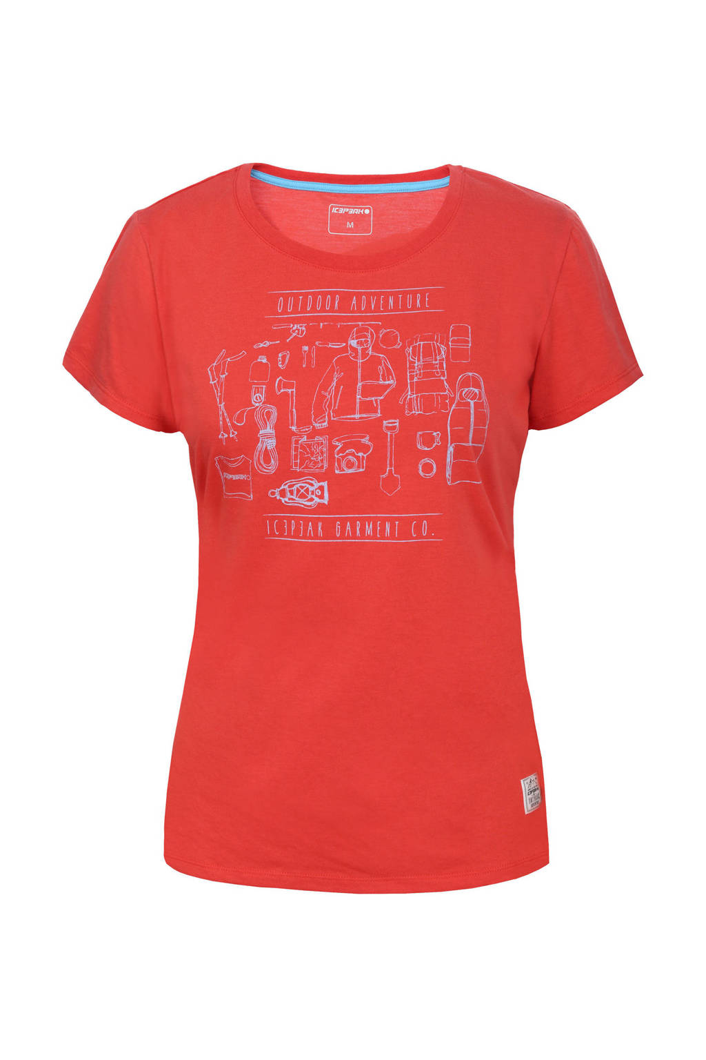 Icepeak outdoor T-shirt Stacy koraalrood, Koraalrood