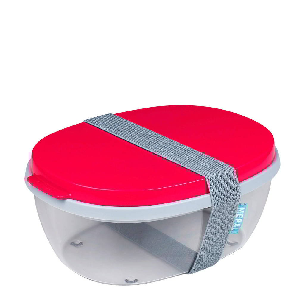 Mepal Ellipse saladebox (3-delig), Rood