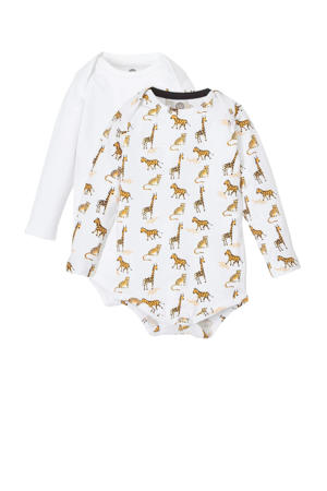 beasty newborn baby rompers - set van 2