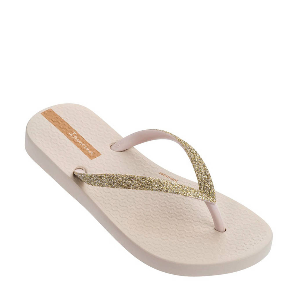 Ipanema Lolita teenslippers beige/goud, Beige/goud