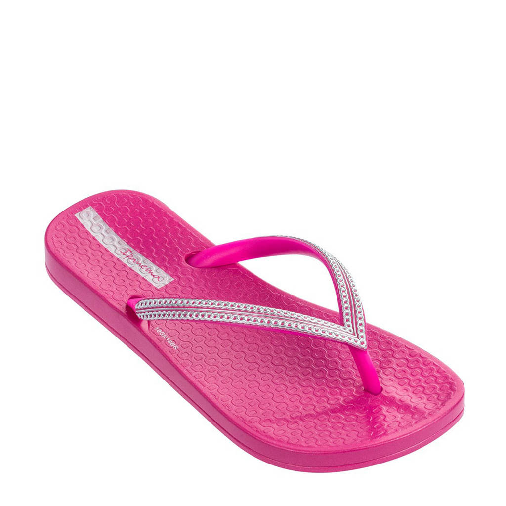 Ipanema Anatomic Mesh Kids teenslippers fuchsia, Fuchsia/zilver