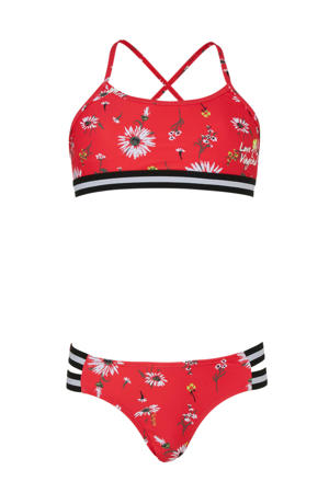 bikini Zosja met bloemenprint rood