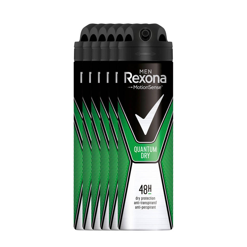 Rexona Men Quantum Dry deodorant spray - 6x150 ml