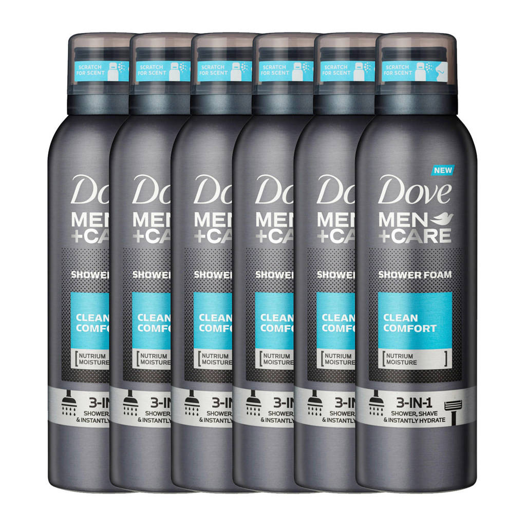 Dove Men+Care Clean Comfort 3-in-1 doucheschuim - 6x200 ml