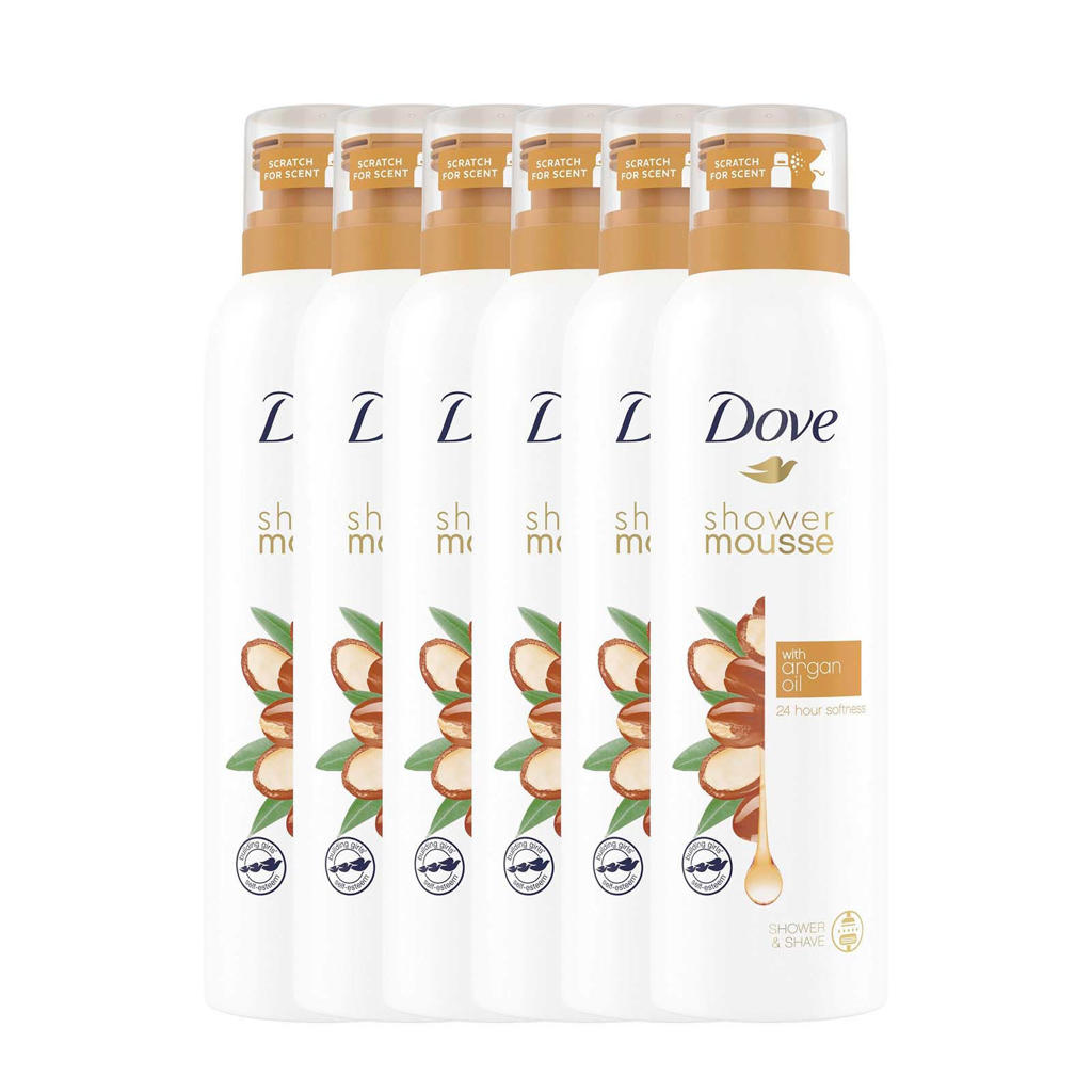 Dove Argan Oil doucheschuim - 6 x 200 ml