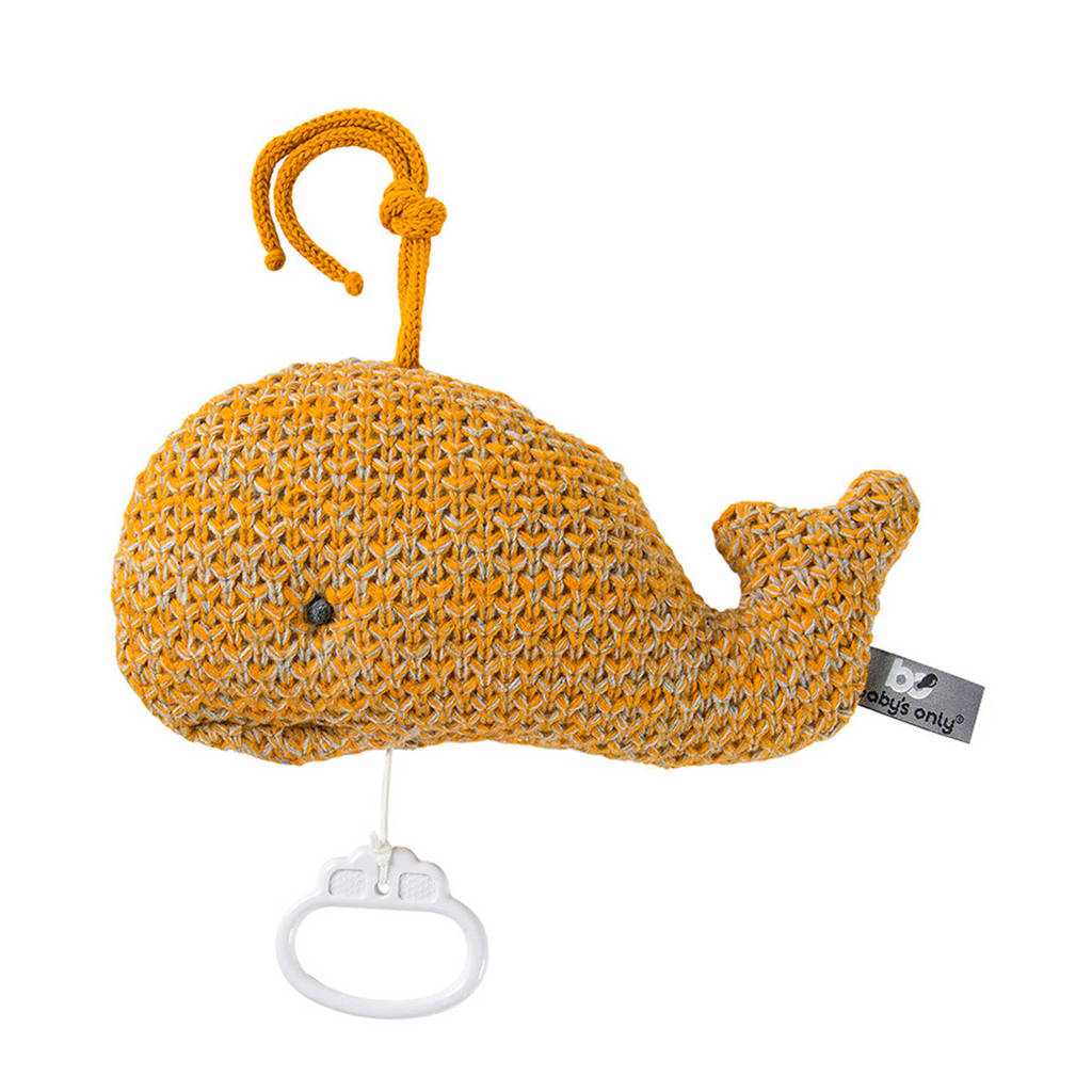 Baby's Only River muziekknuffel walvis oker