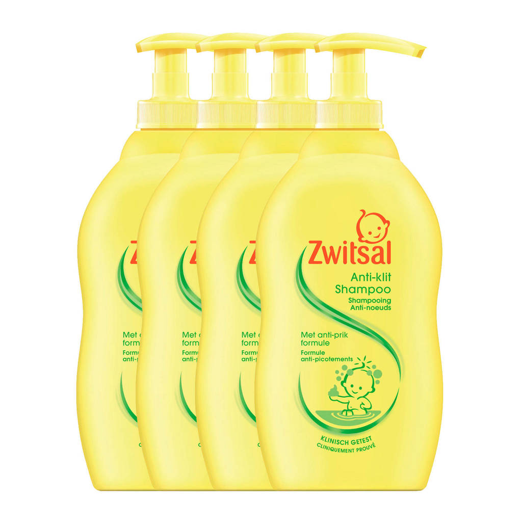Zwitsal anti-klit shampoo - 4x400 ml - baby